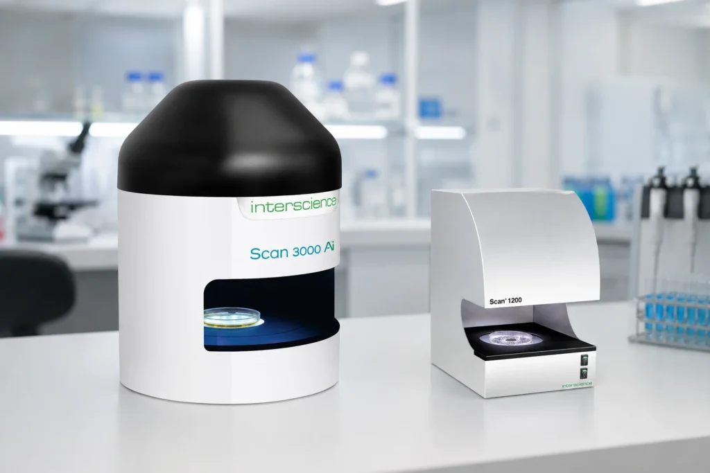 nterscience Scan 1200與Scan 3000 AI自動菌落計數器比較